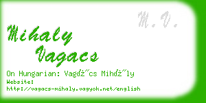 mihaly vagacs business card